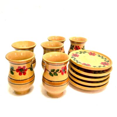 فنجان و نعلبکی 12 پارچه آرانیک طرح گل