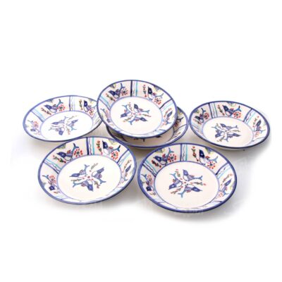 بشقاب خورشت خوری آرانیک مدل پرنده خوشبختی-  بسته 6 عددی
